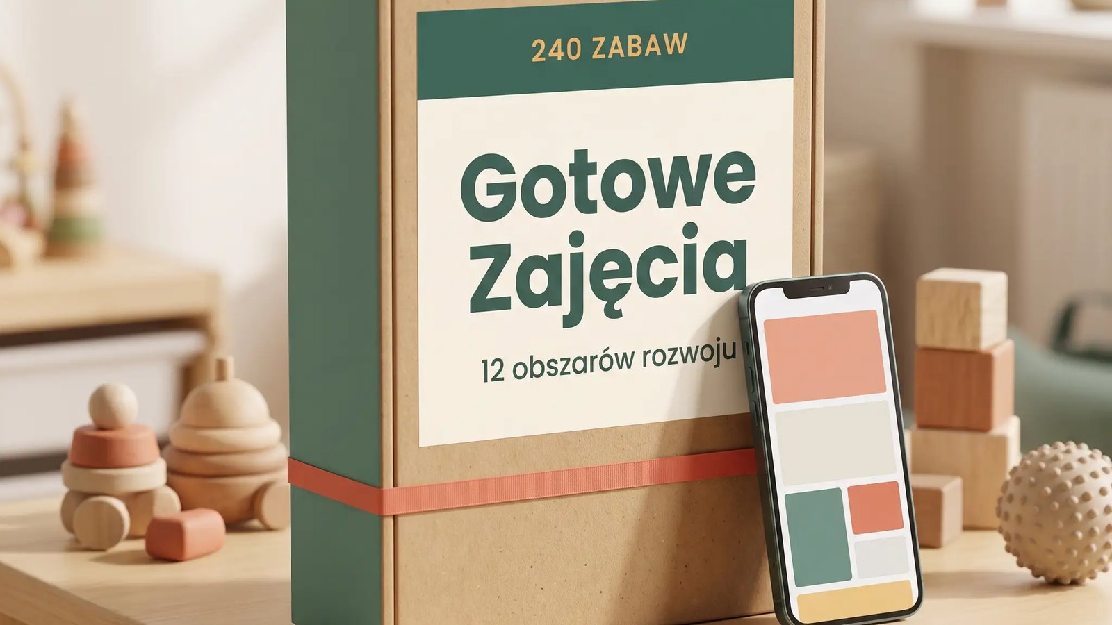 Planer zajęć na stoliku w sali terapii